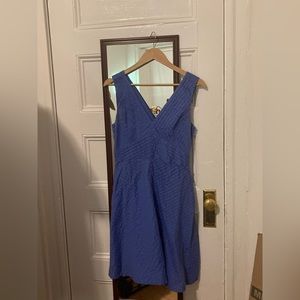 J Crew Blue Dress Size 6! Womens Blue V Neck Sheath Sleeveless Business Casual